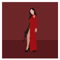 疯狂猜图穿红色旗袍的女人拿着枪露着腿答案是？