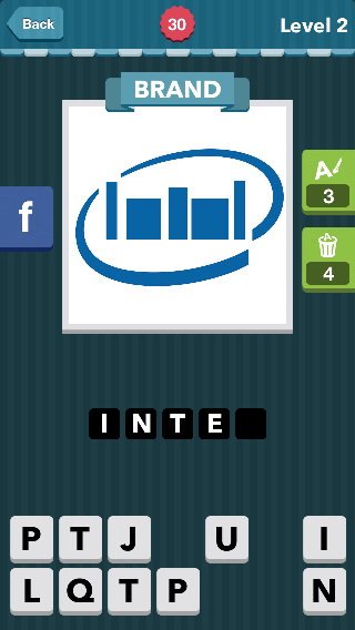 Blue rectangles and squares in a circle.|Brand|icomania answe