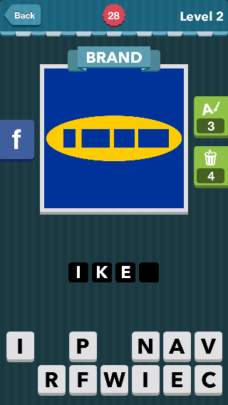 Four blue squares in a yellow oval.|Brand|icomania answers|ic