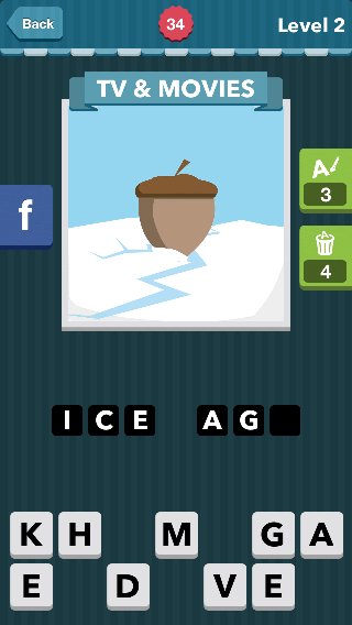 An acorn on the snow, cracked ice.|TV&Movies|icomania answers