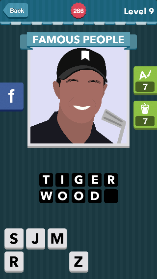 Black golfer wearing black hat and holding a club.|Famous|ico
