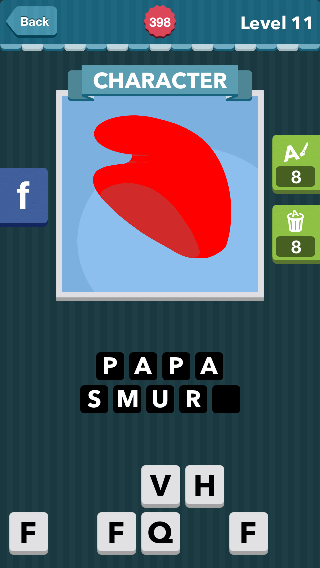 A blue background with a red hat|Character|icomania answers|i
