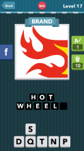 A red and yellow flame|Brand|icomania answers|icomania cheats