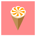 疯狂猜图冰淇淋上面是橙色白色的旋转图案