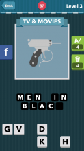 Hand gun.|TV&Movies|icomania answers|icomania cheats|_Men in