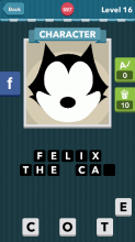 A black and white cat.|Character|icomania answers|icomania ch