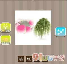 疯狂猜成语桃子和柳树是什么成语呢