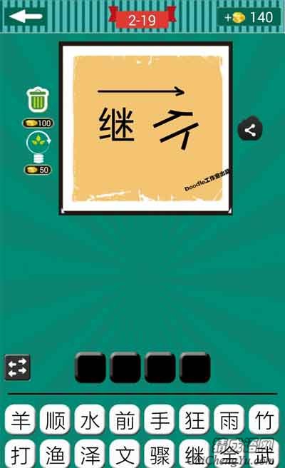 看图猜成语继字和仆字加上箭头猜成语的答案